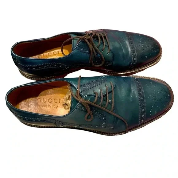 Gucci AUTHENTIC mens green shoes size 7